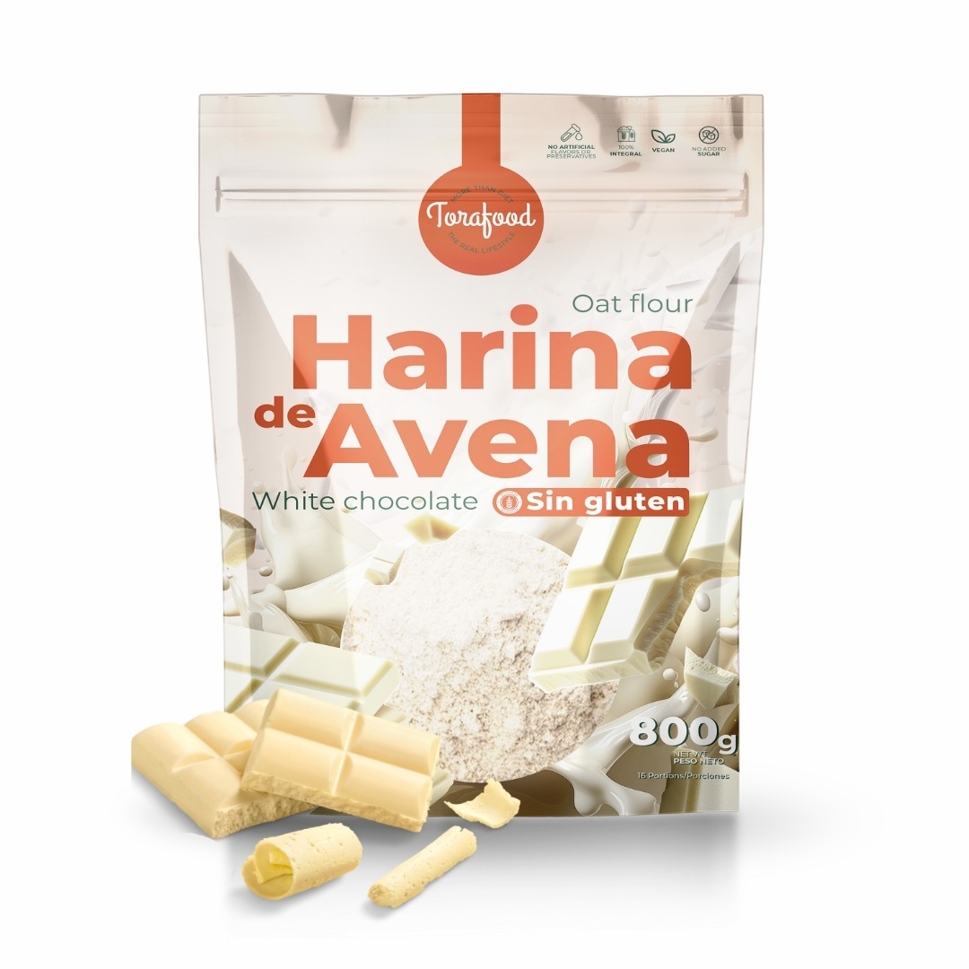 Harina de Avena Sin Gluten en polvo | Sabor Chocolate Blanco SIN GLUTEN 1K