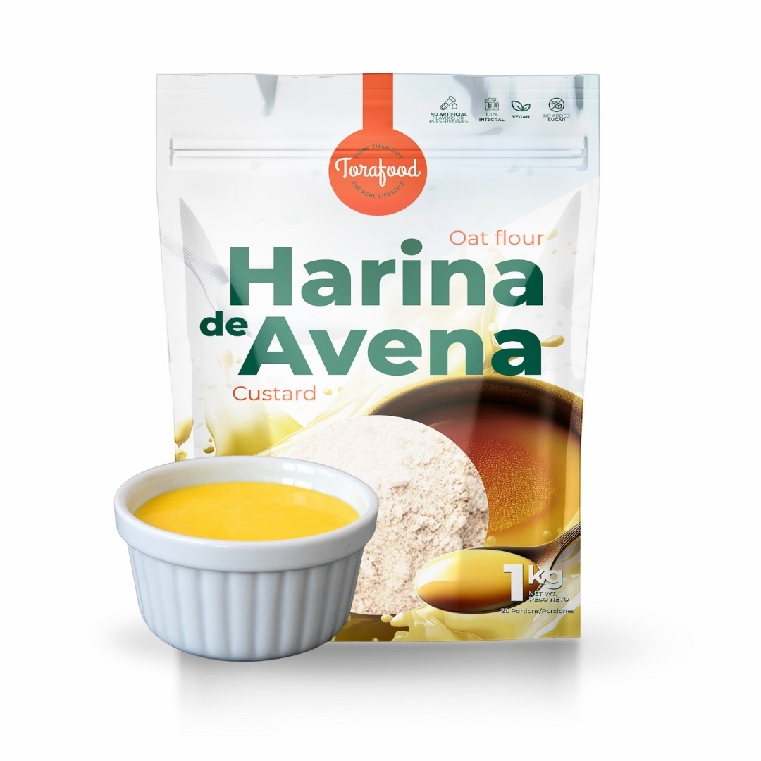 Harina de Avena en polvo | Sabor Natillas | 1KG SIN GLUTEN
